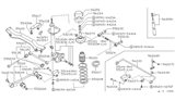 Diagram for Nissan Stanza Lateral Arm - 55120-65E00