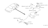 Diagram for Nissan Stanza Fuel Door Release Cable - 84650-65E00