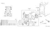 Diagram for 1991 Nissan Axxess Timing Cover - 13500-30R00