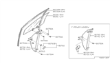 Diagram for 1992 Nissan Stanza Window Motor - 80731-51E02