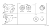 Diagram for 1993 Nissan 240SX Spare Wheel - 40300-45R10