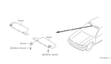 Diagram for 1991 Nissan Stanza Sun Visor - 96401-65E60