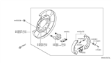 Diagram for 2008 Nissan Pathfinder Brake Backing Plate - 44030-EA060