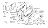 Diagram for Nissan Pathfinder Door Hinge - 90320-ZP40A