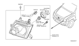 Diagram for 2005 Nissan Pathfinder Headlight - 26010-EA525