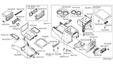 Diagram for Nissan Xterra Cup Holder - 96965-ZP00C