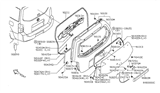 Diagram for 2005 Nissan Pathfinder Weather Strip - 90310-EA500