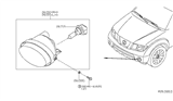 Diagram for 2009 Nissan Pathfinder Fog Light - 26150-EA500