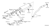 Diagram for 2009 Nissan Pathfinder Exhaust Pipe - 20050-ZL10A