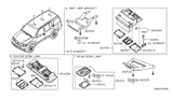 Diagram for 2011 Nissan Xterra Dome Light - 26430-EA010