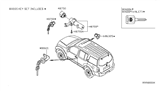 Diagram for 2007 Nissan Quest Ignition Lock Assembly - 48701-5Z000
