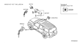 Diagram for 2005 Nissan Pathfinder Ignition Lock Assembly - 48701-5Z000