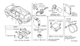 Diagram for 2012 Nissan Pathfinder Air Bag Sensor - 98820-9CE9A