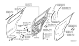 Diagram for 2006 Nissan Frontier Door Hinge - 82420-EA000