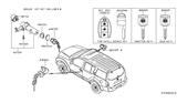 Diagram for 2012 Nissan Xterra Door Lock Cylinder - H0601-EA025