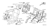 Diagram for 2009 Nissan Frontier Seat Motor - 87400-ZS24A