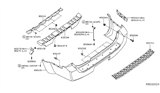 Diagram for 2009 Nissan Pathfinder Bumper - 85022-ZS00E