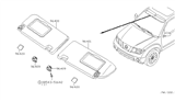 Diagram for Nissan Pathfinder Sun Visor - 96401-EA210