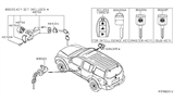 Diagram for 2007 Nissan Pathfinder Ignition Lock Assembly - D8700-ZM71A