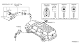 Diagram for 2007 Nissan Pathfinder Ignition Lock Cylinder - D8700-ZM71A