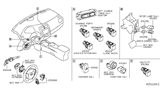 Diagram for 2018 Nissan Leaf Hazard Warning Switch - 25290-5SA1A