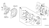 Diagram for 2022 Nissan Leaf Brake Caliper - 41011-5TA0A