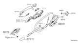 Diagram for 2017 Nissan Leaf Rear Passenger Door Handle Latch - 82501-4NP0A