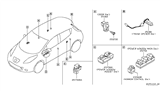 Diagram for Nissan Versa Power Window Switch - 25411-5SA0A