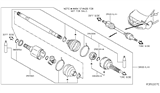 Diagram for Nissan Leaf Axle Shaft - 39101-5SN0A