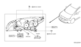 Diagram for 2022 Nissan Leaf Headlight - 26055-8992C