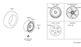 Diagram for 2020 Nissan Leaf Spare Wheel - 40300-3NF0E