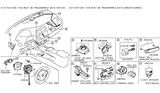 Diagram for 2015 Nissan Leaf Clock Spring - 25554-3JA1A