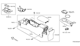 Diagram for 2021 Nissan Leaf Center Console Base - 96910-5SA1A