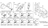 Diagram for Nissan Leaf Parking Assist Distance Sensor - 28438-5SA0C