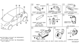 Diagram for Nissan Leaf Parking Assist Distance Sensor - 284K1-5SA0A