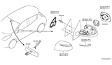 Diagram for 2020 Nissan Versa Car Mirror - 96365-5SA0A