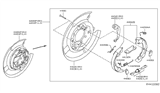 Diagram for 2021 Nissan Leaf Brake Backing Plate - 44000-3NF6A