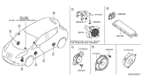 Diagram for 2021 Nissan Leaf Car Speakers - 281H0-5SN0B