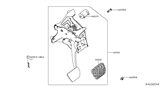 Diagram for Nissan Leaf Brake Pedal - 46501-5SA1B