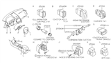 Diagram for 2004 Nissan Altima Seat Heater Switch - 25500-8J010