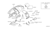 Diagram for 2004 Nissan Altima Sun Visor - 68240-3Z601