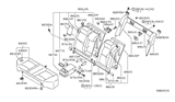 Diagram for 2002 Nissan Altima Armrest - 88775-3Z601