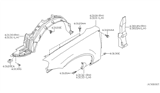 Diagram for 2006 Nissan Altima Wheelhouse - 63843-ZB700