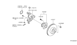 Diagram for Nissan Quest Wheel Bearing Dust Cap - 43234-8J000