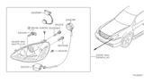 Diagram for 2005 Nissan Altima Headlight Bulb - 26272-9B900