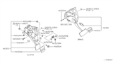 Diagram for 2006 Nissan Maxima Brake Pedal - 46501-8J005