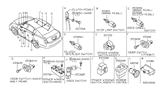 Diagram for Nissan Altima Power Window Switch - 25401-8J005