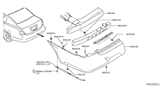 Diagram for 2006 Nissan Altima Bumper - 85022-8J040