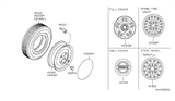 Diagram for 2005 Nissan Altima Spare Wheel - 40300-8J007