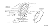 Diagram for 2003 Nissan Altima Weather Strip - 82831-3Z600